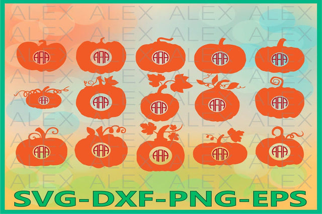 Pumpkin Monogram Svg, Halloween SVG AlexSVGStudio 