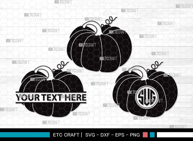 Pumpkin Monogram SVG | Pumpkins Svg | Autumn Fall Svg | Thanksgiving Svg | Halloween Svg | Pumpkin Clipart SVG ETC Craft 