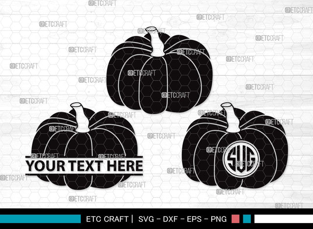 Pumpkin Monogram SVG | Pumpkins Svg | Autumn Fall Svg | Thanksgiving Svg | Halloween Svg | Pumpkin Clipart SVG ETC Craft 