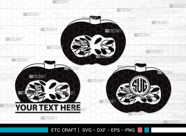 Pumpkin Monogram SVG | Pumpkins Svg | Autumn Fall Svg | Thanksgiving Svg | Halloween Svg | Pumpkin Clipart SVG ETC Craft 