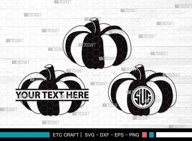 Pumpkin Monogram SVG | Pumpkins Svg | Autumn Fall Svg | Thanksgiving Svg | Halloween Svg | Pumpkin Clipart SVG ETC Craft 