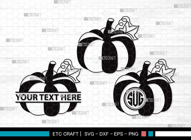 Pumpkin Monogram SVG | Pumpkins Svg | Autumn Fall Svg | Thanksgiving Svg | Halloween Svg | Pumpkin Clipart SVG ETC Craft 