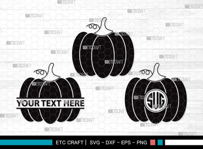 Pumpkin Monogram SVG | Pumpkins Svg | Autumn Fall Svg | Thanksgiving Svg | Halloween Svg | Pumpkin Clipart SVG ETC Craft 