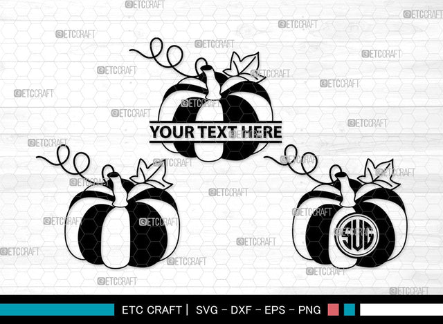 Pumpkin Monogram SVG | Pumpkins Svg | Autumn Fall Svg | Thanksgiving Svg | Halloween Svg | Pumpkin Clipart SVG ETC Craft 