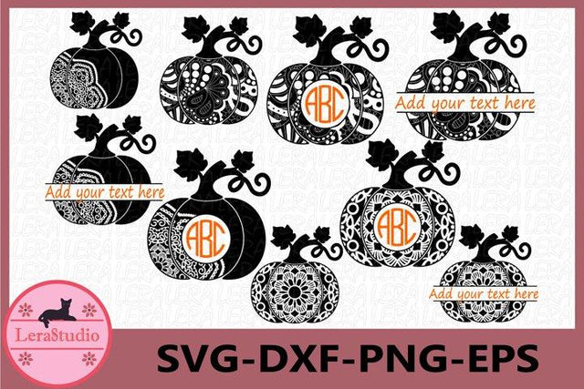 Pumpkin Monogram SVG SVG Lerastudio 