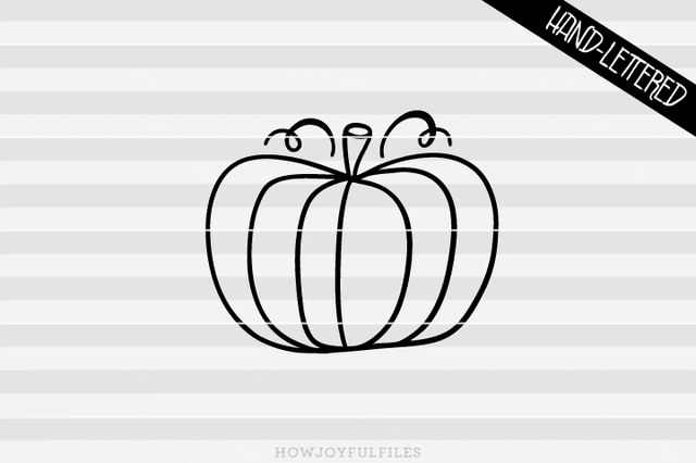 Pumpkin outline - Fall | SVG PNG PDF and DXF files SVG HowJoyful 