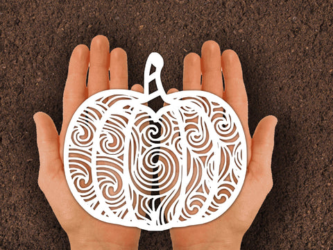 Pumpkin Papercut Fall Thanksgiving SVG Johan Ru designs 