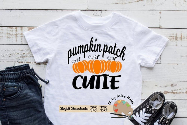 Pumpkin Patch cutie svg, child Halloween shirt svg - baby Halloween onesie svgs SVG The Artsy Spot 