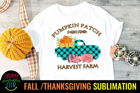 Pumpkin Patch -Fall Thanksgiving Sublimation Design Ideas Sublimation Happy Printables Club 