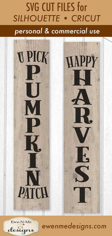 Pumpkin Patch - Happy Harvest - Vertical - SVG SVG Ewe-N-Me Designs 