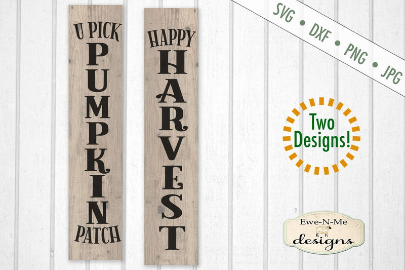 Pumpkin Patch - Happy Harvest - Vertical - SVG SVG Ewe-N-Me Designs 