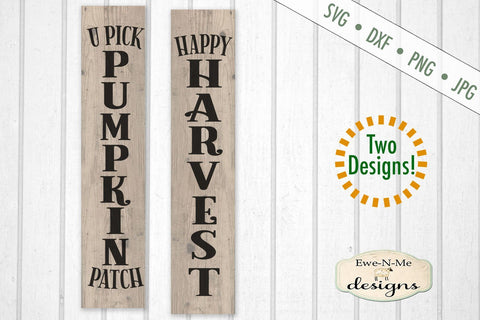 Pumpkin Patch - Happy Harvest - Vertical - SVG SVG Ewe-N-Me Designs 