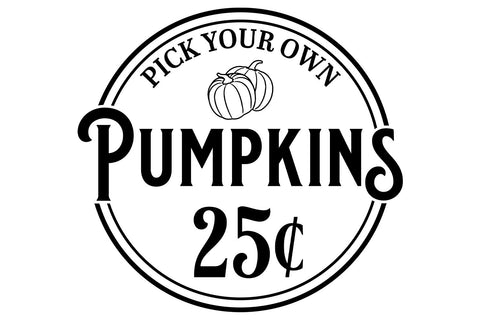 Pumpkin Patch Sign SVG | Fall Pumpkin Round Sign Cut File SVG B Renee Design 