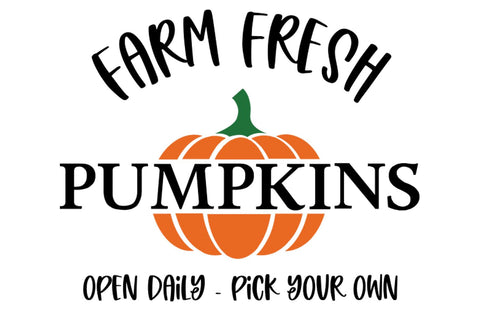 Pumpkin Patch Sign SVG | Fall Sign SVG | Farm Fresh Pumpkins PNG SVG B Renee Design 