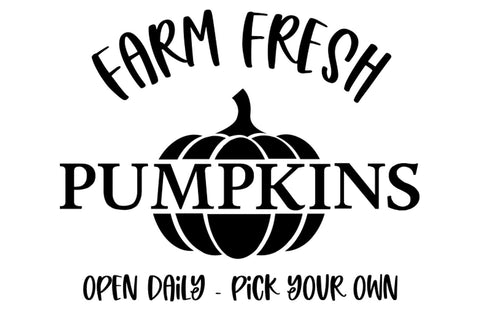 Pumpkin Patch Sign SVG | Fall Sign SVG | Farm Fresh Pumpkins PNG SVG B Renee Design 