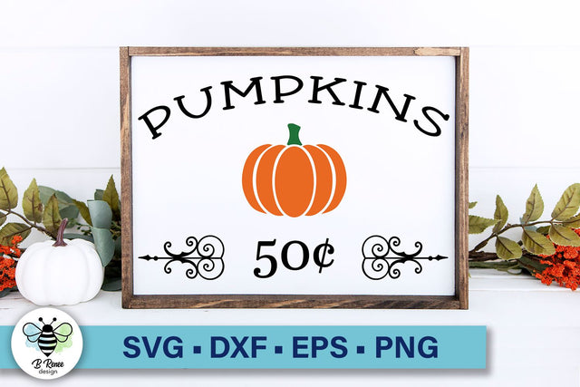 Pumpkin Patch Sign SVG | Pumpkin SVG | Farmhouse Sign SVG SVG B Renee Design 
