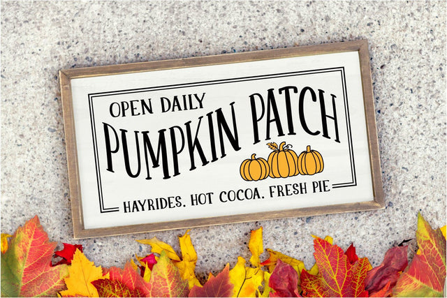 Pumpkin Patch SVG - Fall Sign SVG SVG Shine Green Art 