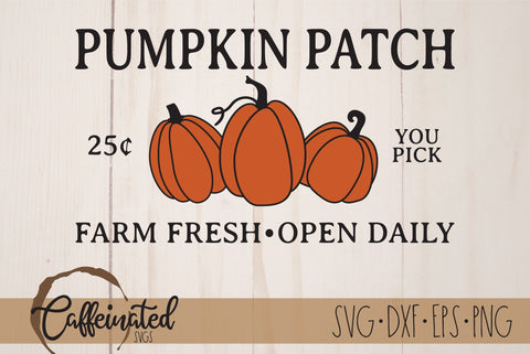 Pumpkin Patch SVG, Farm Fresh Pumpkins SVG SVG Caffeinated SVGs 