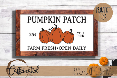 Pumpkin Patch SVG, Farm Fresh Pumpkins SVG SVG Caffeinated SVGs 