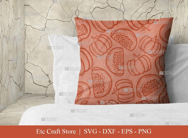 Pumpkin Pattern SVG Cut File | Fall Pattern | Seamless Pattern | Pattern Background | Holiday Svg | Thanksgiving Svg | Pattern Design SVG ETC Craft 
