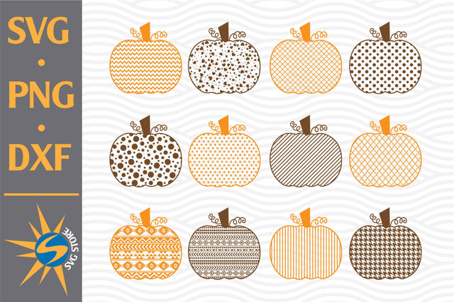 Pumpkin Pattern SVG, PNG, DXF Digital Files Include SVG SVGStoreShop 