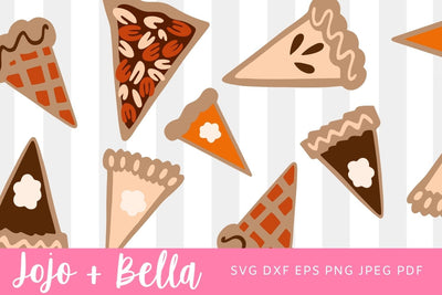 Pumpkin Pie Svg, Pie Slices SVG, Thanksgiving, Thankful SVG, Pumpkin Pie Png, shirt, sublimation, cut file, Svg Files For Cricut, Silhouette, Sublimation and print. SVG Jojo&Bella 
