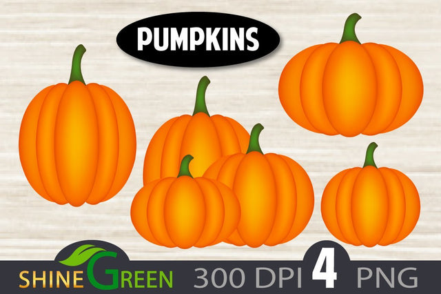 Pumpkin PNG for Sublimation - Fall - 4 Sublimation Shine Green Art 