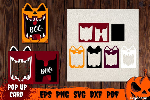 Pumpkin Pop Up Card Template | Pop-up | Cut Files SVG SvgOcean 