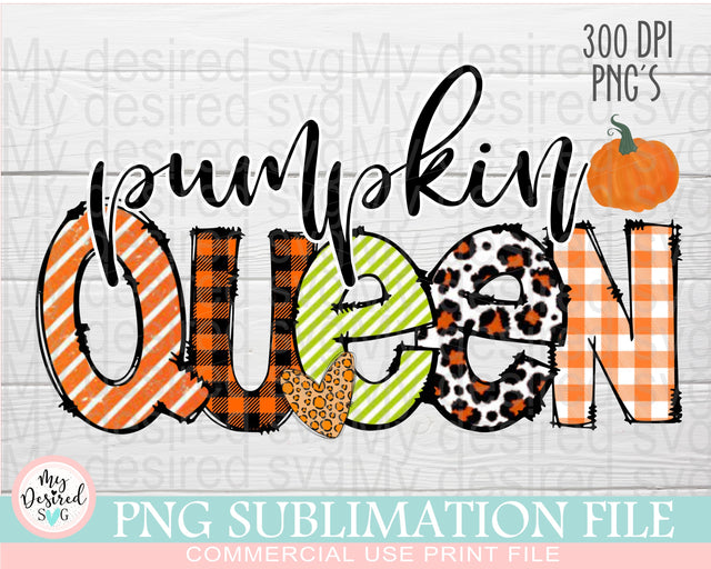 Pumpkin Queen PNG, Mama Fall Thanksgiving Png, Queen Halloween, File for Sublimation Printing, Autumn png, Pumpkin png, Halloween, Leopard Sublimation MyDesiredSVG 