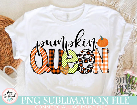 Pumpkin Queen PNG, Mama Fall Thanksgiving Png, Queen Halloween, File for Sublimation Printing, Autumn png, Pumpkin png, Halloween, Leopard Sublimation MyDesiredSVG 