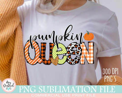 Pumpkin Queen PNG, Mama Fall Thanksgiving Png, Queen Halloween, File for Sublimation Printing, Autumn png, Pumpkin png, Halloween, Leopard Sublimation MyDesiredSVG 