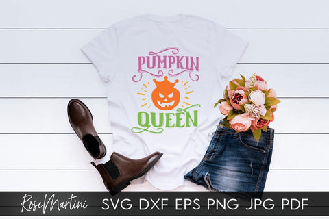 Pumpkin Queen SVG for Cricut Silhouette, Sublimation Design SVG Halloween cutting file SVG RoseMartiniDesigns 