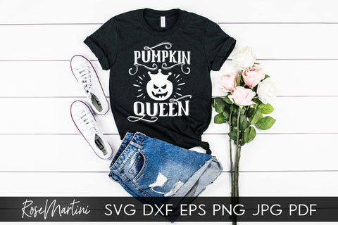 Pumpkin Queen SVG for Cricut Silhouette, Sublimation Design SVG Halloween cutting file SVG RoseMartiniDesigns 