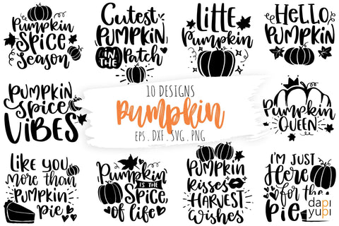 Pumpkin Quotes Bundle, Thanksgiving SVG SVG dapiyupi store 