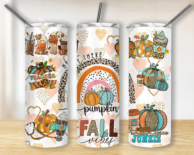 Pumpkin Rainbow Tumbler Design, Fall Vibes 20oz Tumbler Png, Fall Pumpkin Tumbler Wrap, Pumpkin Leopard Design Png, Fall Sublimation Design, Instant Download Sublimation BouDesign 