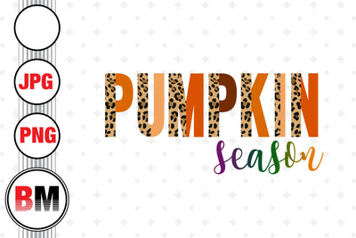 Pumpkin Season Half Leopard PNG, JPG Files Sublimation BMDesign 