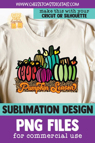 Pumpkin Season | Pumpkin Leopard Print Sublimation PNG Sublimation Cheese Toast Digitals 