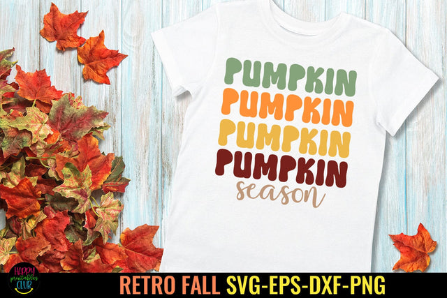Pumpkin Season SVG I Retro Fall SVG I Autumn SVG I Groovy SVG Happy Printables Club 