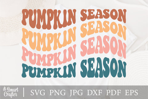 Pumpkin season svg wavy style svg, EPS PNG Cricut Instant Download SVG Fauz 