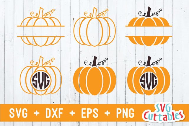 Pumpkin set of 6 | Fall | Autumn SVG Svg Cuttables