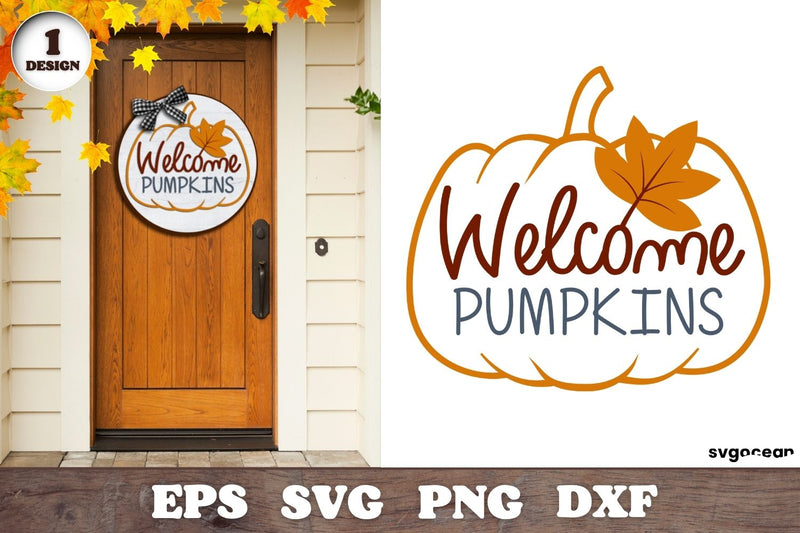 Pumpkin Sign Svg | Svg Bundle | Door Hangers SVG SvgOcean 