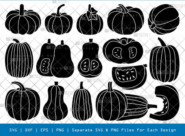 Pumpkin Silhouette, Pumpkin SVG, Fall Pumpkin Svg, Autumn Pumpkin Svg, Pumpkin Bundle, SB00820 SVG ETC Craft 