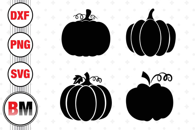 Pumpkin Silhouette SVG, PNG, DXF Files SVG BMDesign 