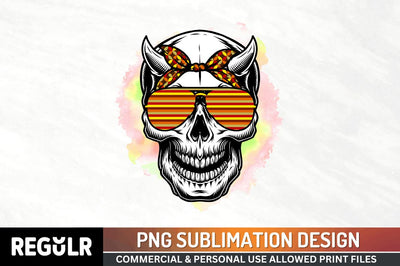Pumpkin Skull png Sublimation PNG, Sublimation Fall Design Sublimation Regulrcrative 