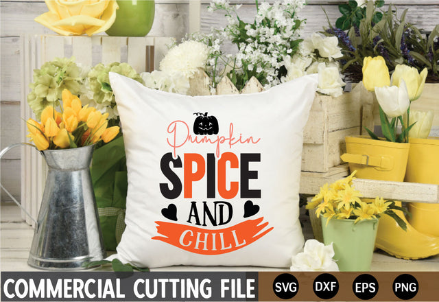 pumpkin spice and chill SVG SVG CraftingStudio 