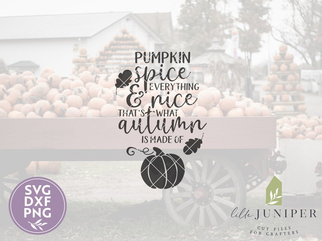 Pumpkin Spice and Everything Nice SVG | Autumn SVG | Farmhouse Sign ...