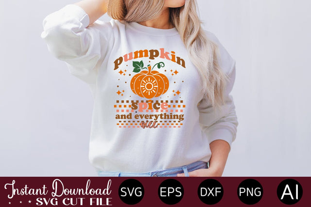 Pumpkin Spice And Everything Nice Svg Design SVG designmaster24 