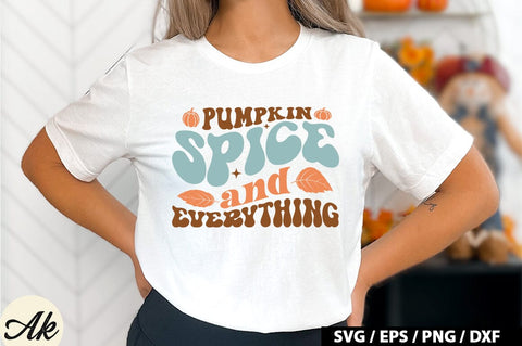 Pumpkin spice and everything Retro SVG SVG akazaddesign 