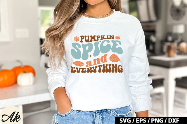 Pumpkin spice and everything Retro SVG SVG akazaddesign 