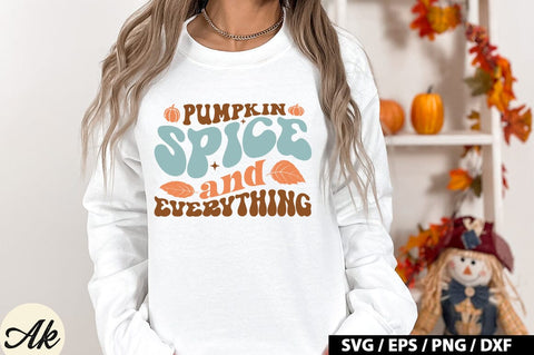 Pumpkin spice and everything Retro SVG SVG akazaddesign 